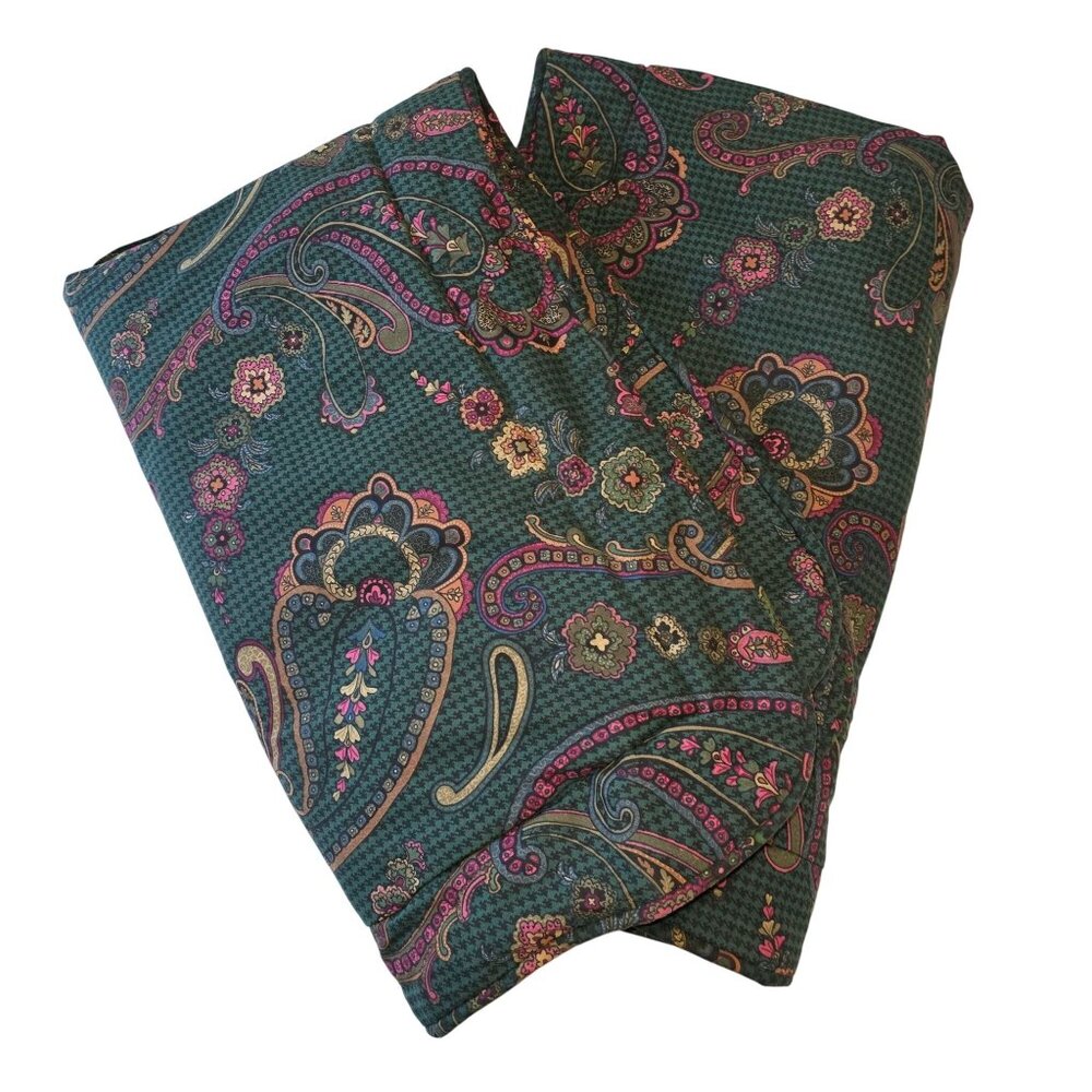 Croscill Croscill Town Country Hunter Green Paisley Floral Sham‎ Set 34X 21